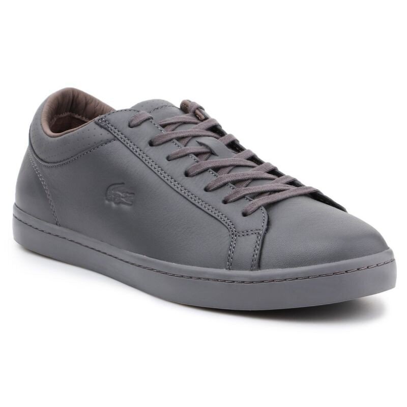 Laisvalaikio batai vyrams Lacoste Straightset 4 Srm Gry Leather M 30SRM4015, pilki kaina ir informacija | Kedai vyrams | pigu.lt