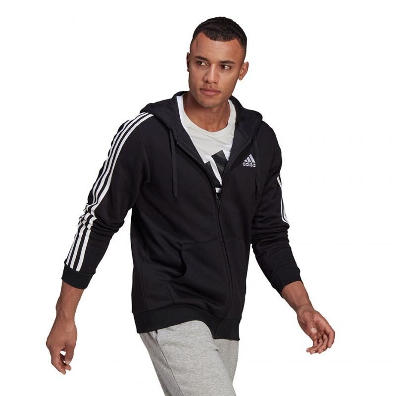 Džemperis vyrams Adidas Essentials Hoodie M GK9051, juodas цена и информация | Džemperiai vyrams | pigu.lt