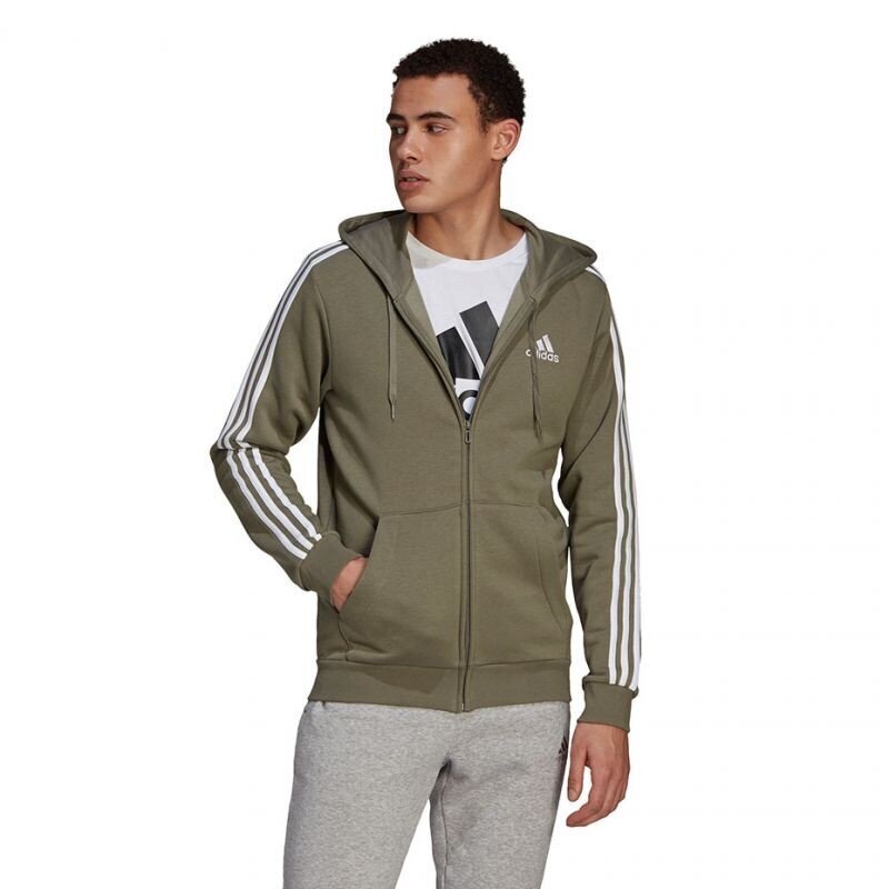 Džemperis vyrams Adidas Essentials Hoodie M GK9052, žalias kaina ir informacija | Džemperiai vyrams | pigu.lt