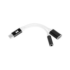 REBEL USB-C - Jack 3.5mm adapteris 0.15m kaina ir informacija | Laidai telefonams | pigu.lt