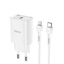 Įkroviklis Hoco N14 Smart Charging PD20W Type-C to Lightning, baltas kaina ir informacija | Krovikliai telefonams | pigu.lt