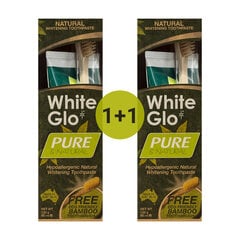 Набор зубных паст "White Glo" Pure natural, 1 + 1, 2x150 мл. цена и информация | Зубные щетки, пасты | pigu.lt