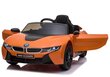 Elektromobilis vaikams BMW I8 JE1001, oranžinis цена и информация | Elektromobiliai vaikams | pigu.lt