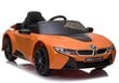 Elektromobilis vaikams BMW I8 JE1001, oranžinis цена и информация | Elektromobiliai vaikams | pigu.lt