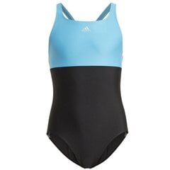 Maudymosi kostiumėlis mergaitėms Adidas Girls Colorblock 3S Swimsuit Jr GQ1146, juodas kaina ir informacija | Maudymukai mergaitėms | pigu.lt