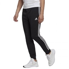 Sportinės kelnės vyrams Adidas Essentials Tapered Cuff 3 Stripes M GK8831, juodos kaina ir informacija | Sportinė apranga vyrams | pigu.lt