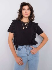 Женская футболка Mylene, черная цена и информация | Женские футболки | pigu.lt