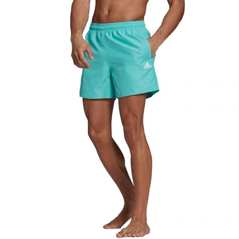 Maudymosi šortai vyrams Adidas Lenght Solid Swim Short M GQ1080, mėlyni kaina ir informacija | Maudymosi šortai, glaudės | pigu.lt