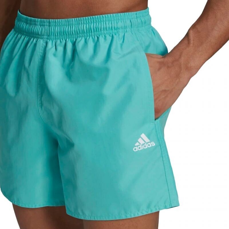 Maudymosi šortai vyrams Adidas Lenght Solid Swim Short M GQ1080, mėlyni kaina ir informacija | Maudymosi šortai, glaudės | pigu.lt