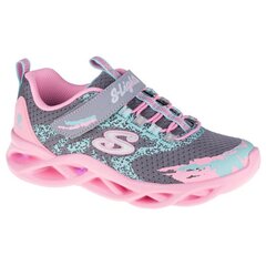 Кроссовки для девочек Skechers Twisty Brights Jr 302301L-GYPK, серая цена и информация | Детская спортивная обувь | pigu.lt