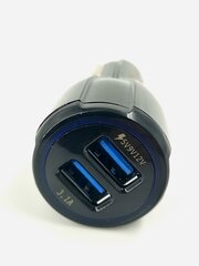 Автомобильное зарядное устройство с двумя USB-портами MD BLUE 3.1A 12V + 1 м кабель USB - Micro USB цена и информация | Зарядные устройства для телефонов | pigu.lt