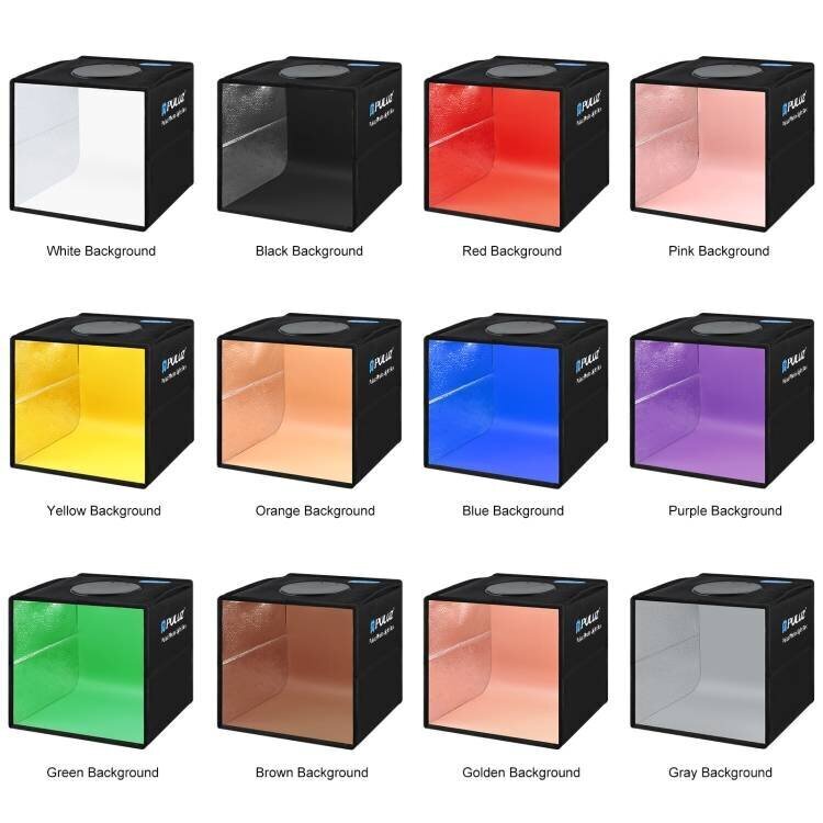 Fotogravavimo dėžė Puluz LED, 25cm kaina ir informacija | Fotografijos apšvietimo įranga | pigu.lt