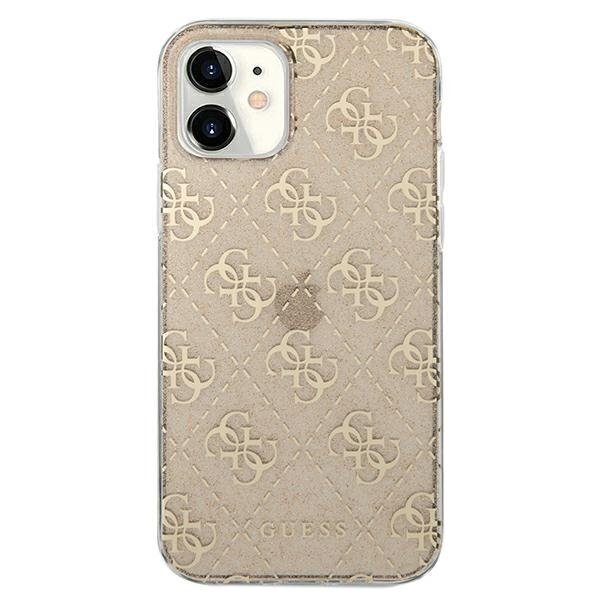 Guess GUHCP12SPCU4GLGO skirtas Apple iPhone 12 mini 5,4", auksinis kaina ir informacija | Telefono dėklai | pigu.lt