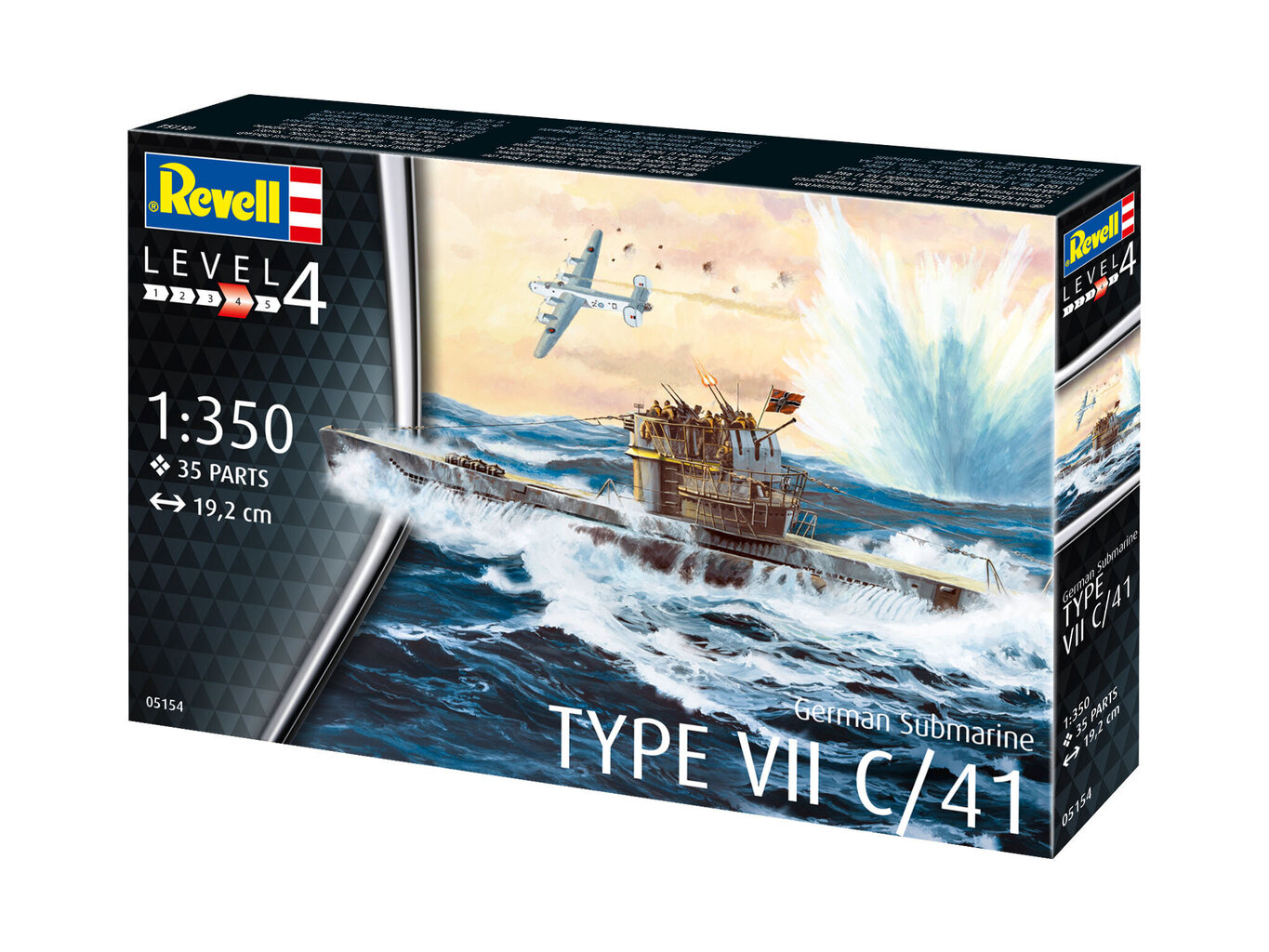 Klijuojamas povandeninio laivo modelis Revell VII C/41 1:350, 35 d. kaina ir informacija | Konstruktoriai ir kaladėlės | pigu.lt