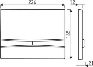 Кнопка смыва двойного действия Kerra Adriatic Slim цена и информация | Детали для унитазов, биде | pigu.lt