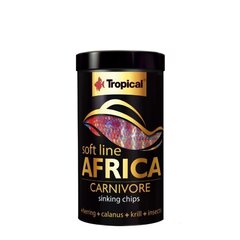 Корм для аквариумных рыб TROPICAL Africa Carnivore Size M, 250 мл/130 г цена и информация | Корм для рыб | pigu.lt