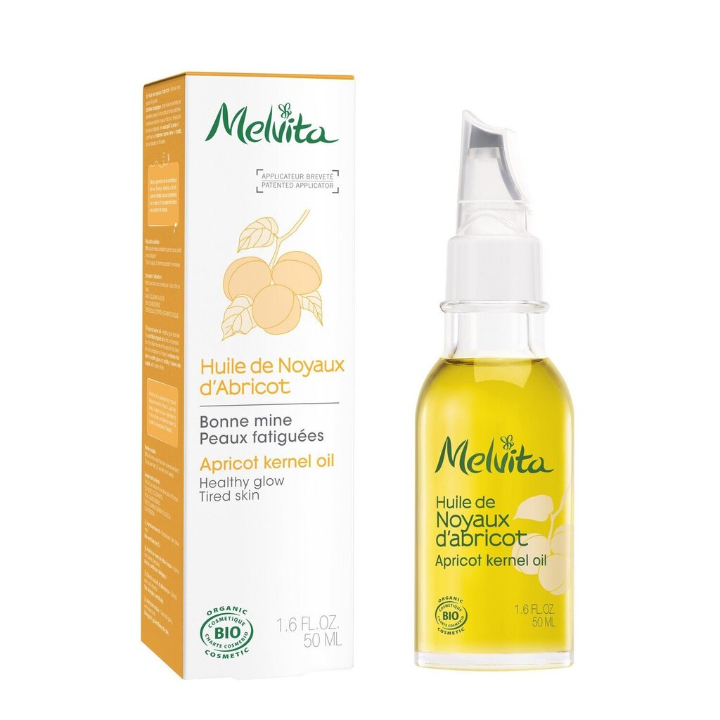 Abrikosų kauliukų aliejus Melvita Apricot Kernel, 50 ml цена и информация | Veido aliejai, serumai | pigu.lt