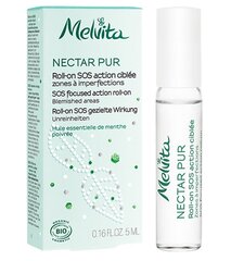 Матирующий крем-карандаш для лица с аппликатором Melvita Nectar Pur SOS Roll-On Targeted Action Organic, 5 мл цена и информация | Кремы для лица | pigu.lt