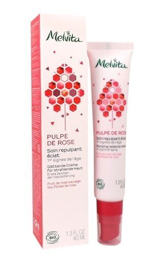 Spindesio suteikiantis veido kremas Melvita Pulpe de Rose Plumping Radiance, 40 ml цена и информация | Veido kremai | pigu.lt