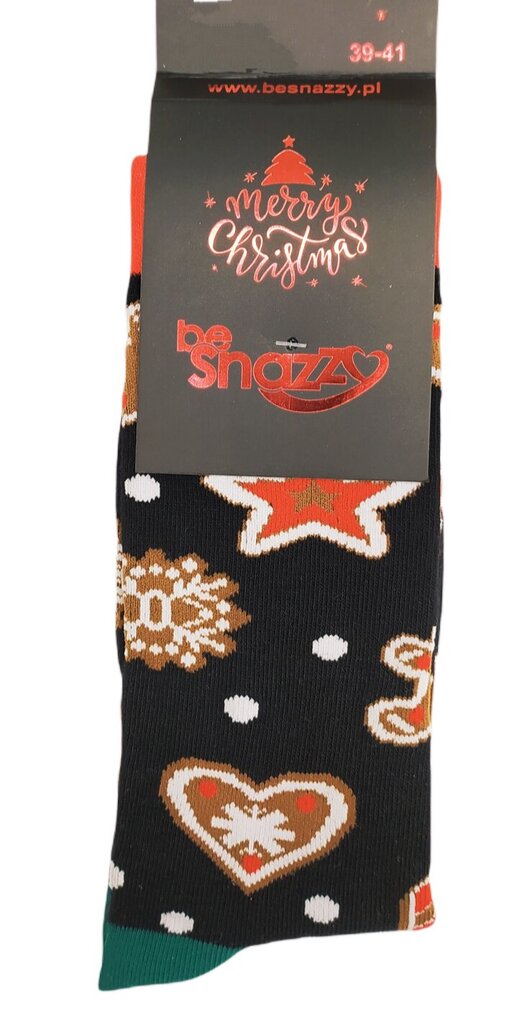 Unisex Kalėdinės kojinės be Snazzy Merry Christmas meduoliai kaina ir informacija | Vyriškos kojinės | pigu.lt