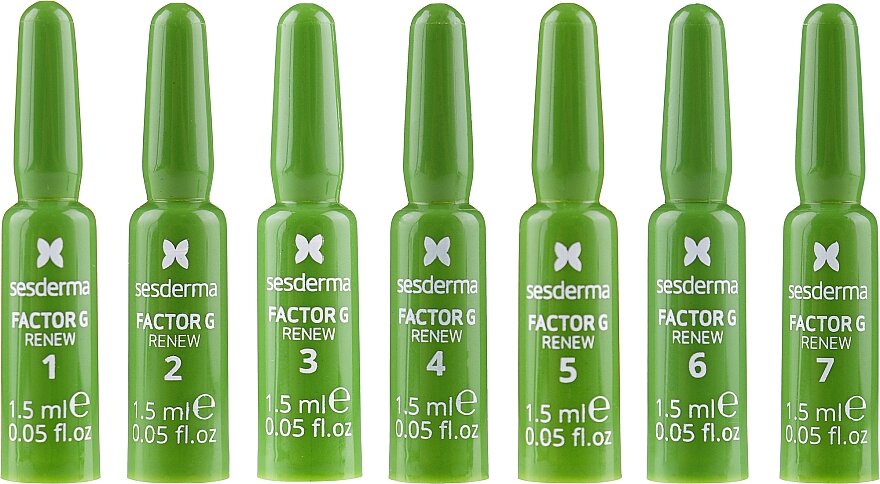 Intensyvi jauninanti sistema Sesderma Factor G, 7x1.5 ml kaina ir informacija | Veido aliejai, serumai | pigu.lt