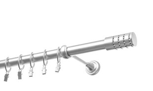 Viengubas karnizas 25 mm APOLLO, 150 cm, matinio chromo kaina ir informacija | Karnizai | pigu.lt