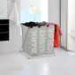 Skalbinių krepšelis, pilkas/baltas + Mikropluošto servetėlė kaina ir informacija | Vonios kambario aksesuarai | pigu.lt