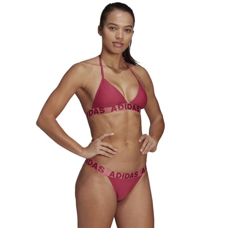 Maudymosi kostiumėlis moterims Adidas Neckholder Bikini W GV0262, rožinis kaina ir informacija | Maudymosi kostiumėliai | pigu.lt