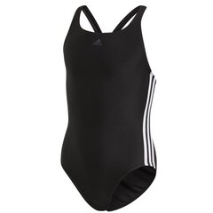 Maudymosi kostiumėlis mergaitėms Adidas Fit Suit 3S Y Jr DQ3319, juodas kaina ir informacija | Adidas Drabužiai mergaitėms | pigu.lt