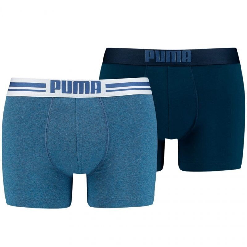 Vyriškos kelnaitės Puma Placed Logo Boxer 2P M 906519 05, 2vnt. цена и информация | Trumpikės | pigu.lt