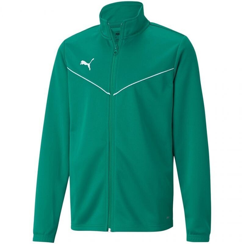 Džemperis vaikams Puma teamRise Training Poly Jacket Jr 657393 05, žalias kaina ir informacija | Megztiniai, bluzonai, švarkai berniukams | pigu.lt