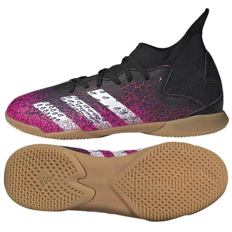 Futbolo bateliai vaikams Adidas Predator Freak 3 IN Jr FW7534, juodi цена и информация | Futbolo bateliai | pigu.lt