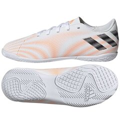 Futbolo bateliai vaikams Adidas Nemeziz 4 IN Jr FW7362, balti kaina ir informacija | Futbolo bateliai | pigu.lt