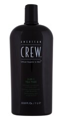 Шампунь для волос и тела для мужчин American Crew 3in1 Tea Tree, 1000 мл цена и информация | Шампуни | pigu.lt