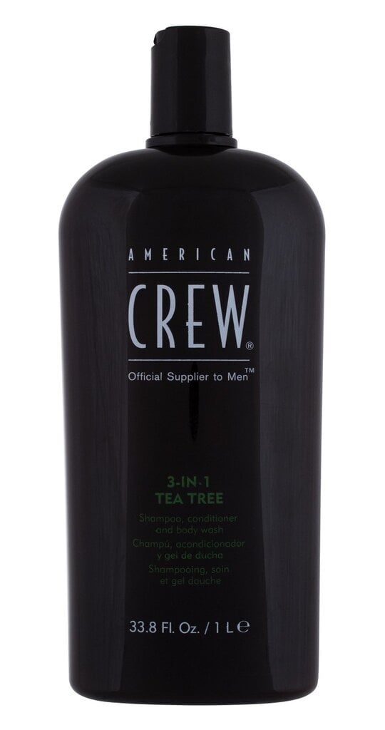 Plaukų ir kūno šampūnas vyrams American Crew 3in1 Tea Tree, 1000 ml цена и информация | Šampūnai | pigu.lt