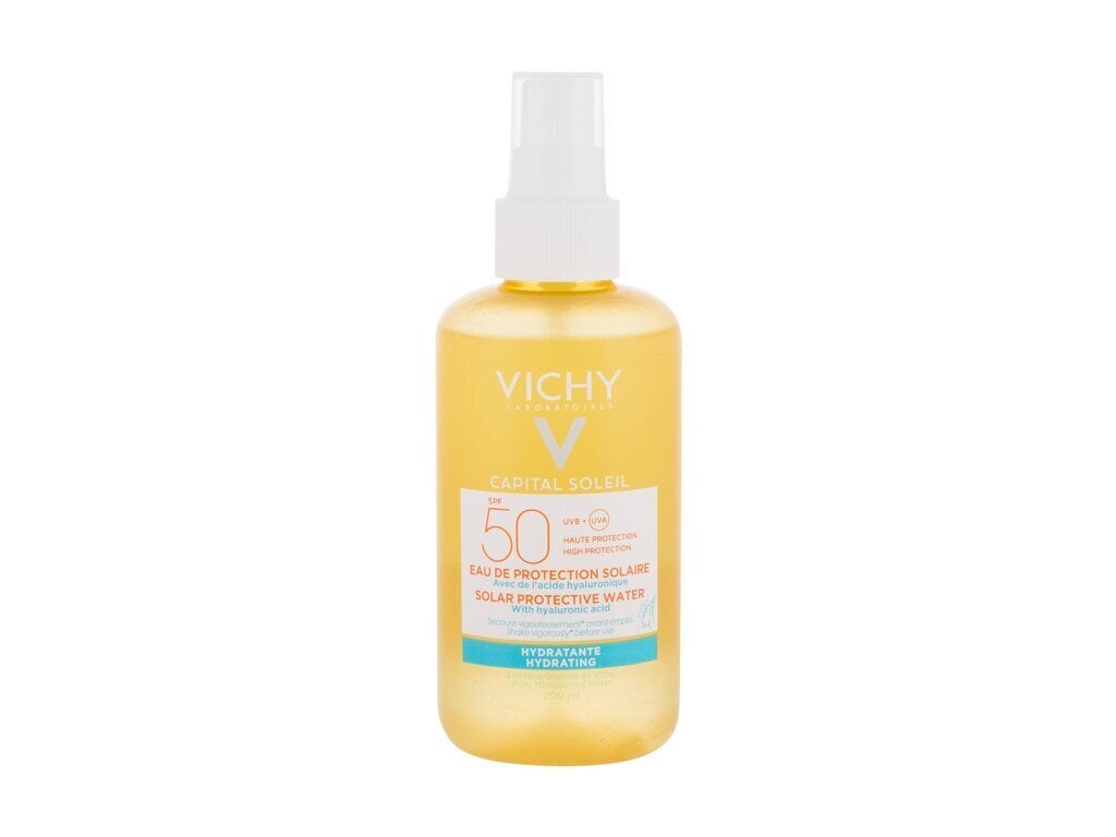 Purškiklis nuo saulės Vichy Capital Soleil Hydrating Solar Protective Water SPF50, 200 ml kaina ir informacija | Kremai nuo saulės | pigu.lt