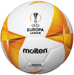 Футбольный мяч MOLTEN F5U3600-G0 UEFA Europa League replica PU 5 size цена и информация | Футбольные мячи | pigu.lt