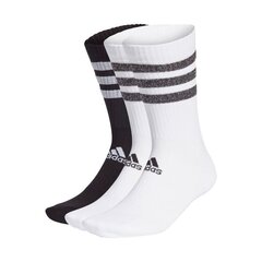 Носки для мужчин и женщин Adidas Glam 3S Cushioned Crew 3Pak GP3543, белые цена и информация | Sportinis kostiumas moterims Kinga, veliūrinis | pigu.lt