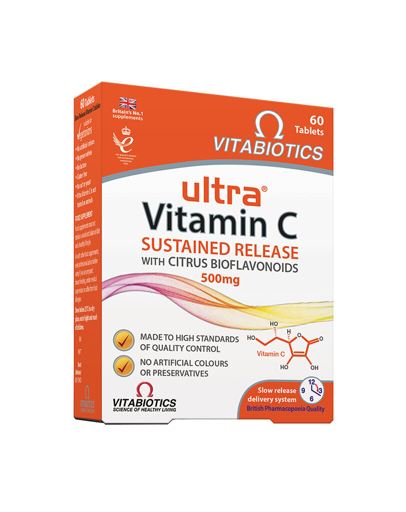 Maisto papildas Ultra Vitamin C su bioflavonoidais, 60 tablečių kaina ir informacija | Vitaminai, maisto papildai, preparatai imunitetui | pigu.lt