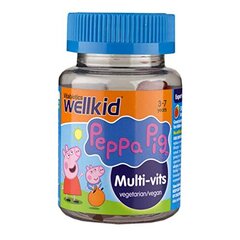 Maisto papildas Wellkid Peppa Pig Multi-Vits, 30 guminukų kaina ir informacija | Vitaminai, maisto papildai, preparatai gerai savijautai | pigu.lt