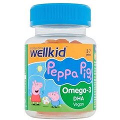 Maisto papildas Wellkid Peppa Pig Omega-3, 30 guminukų kaina ir informacija | Vitaminai, maisto papildai, preparatai gerai savijautai | pigu.lt