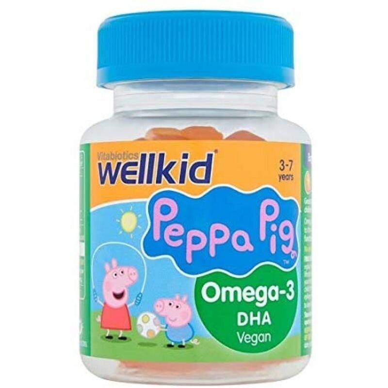 Maisto papildas Wellkid Peppa Pig Omega-3, 30 guminukų цена и информация | Vitaminai, maisto papildai, preparatai gerai savijautai | pigu.lt