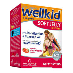 Maisto papildas Wellkid Soft Jelly, 30 guminukų kaina ir informacija | Vitaminai, maisto papildai, preparatai gerai savijautai | pigu.lt