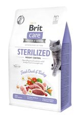 Brit Care Cat Grain-Free Sterilized Weight Control su antiena ir kalakutiena, 0,4 kg kaina ir informacija | Sausas maistas katėms | pigu.lt