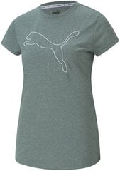 Puma Футболки Heather Logo Tee Green цена и информация | Спортивная одежда для женщин | pigu.lt