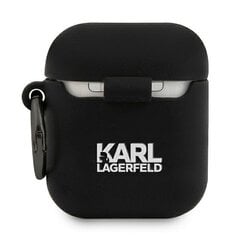 KLACA2SILRSGBK Karl Lagerfeld Rue St Guillaume Silicone Case for Airpods 1/2 Black цена и информация | Karl Lagerfeld Компьютерная техника | pigu.lt