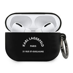 Силиконовый чехол для Airpods Pro, Karl Lagerfeld Rue St Guillaume, черный цена и информация | Наушники | pigu.lt