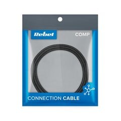 REBEL USB - micro USB kabelis 2m Juodas kaina ir informacija | Laidai telefonams | pigu.lt