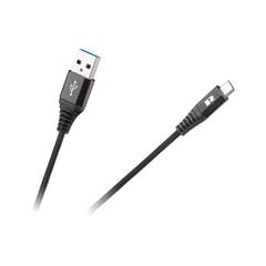 REBEL USB - micro USB kabelis 2m Juodas kaina ir informacija | Laidai telefonams | pigu.lt