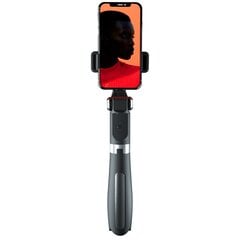 XO SS08 Selfie Stick 2in1 штатив телескопическая подставка с Bluetooth пульт дистанционного управления / черный цена и информация | Моноподы для селфи («Selfie sticks») | pigu.lt